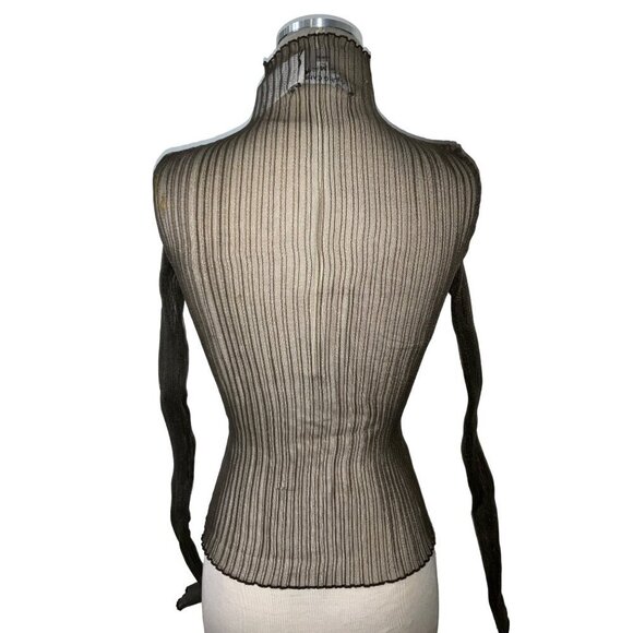 Aisling Camps Modern Mist Turtle Neck Top in Smoke Medium New Womens Blouse - Picture 8 of 17